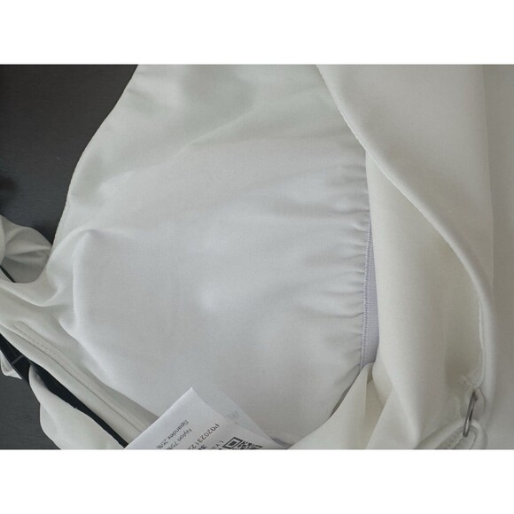 Women Golf Dress Square Neck Workout Tennis Dress Sleeveless Side Slit white L - Picture 14 of 16